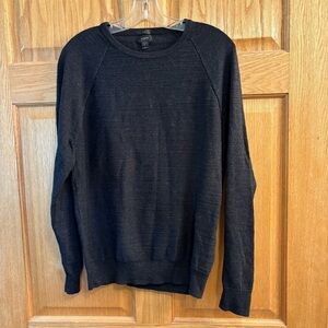 J.Crew Women’s M Med Slim Charcoal Gray Textured Crewneck Pullover Sweatshirt